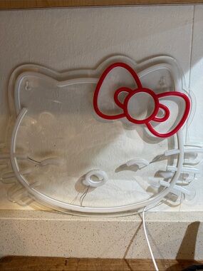 Hello Kitty White and Red Neon Wall Decor
